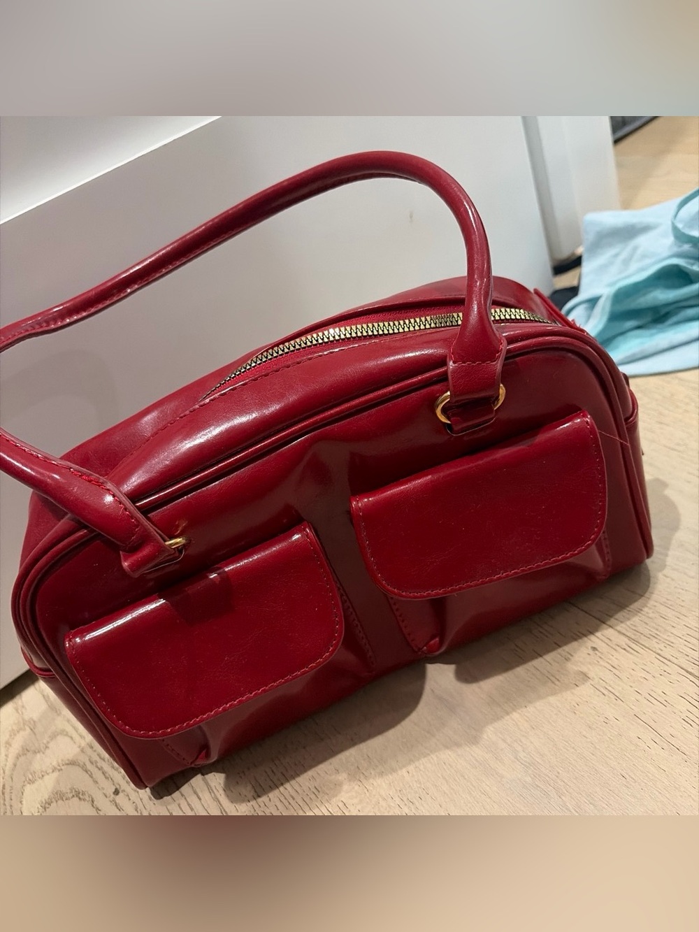 Red Patent Leather Women’s Handbag Korean Brand